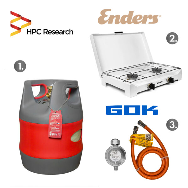 Набор: газовая плита Enders Dalgety 2 с термодатчиками + баллон газовый HPCR-G.4, 12,7л + комплект подключения Акционные предложения gazballon.com.ua