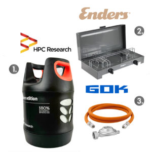 Набор: газовая плита Enders Canberra + баллон газовый HPCR-G.4, 18,2л c отсекателем + комплект подключения 1790NP18