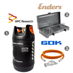 Набор: газовая плита Enders Canberra + баллон газовый HPCR-G.4, 26,2л c отсекателем + комплект подключения 1790NP26