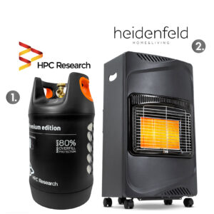 Набор: обогреватель Heidenfeld Inferno GH100 + баллон HPCR 24,5л с отсекателем GH100N24OPD
